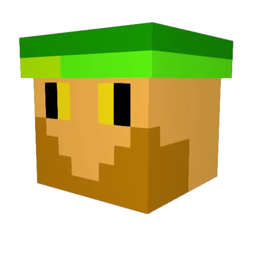 ExViTermini Minecraft avatar head, 3D render