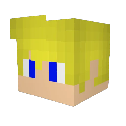 ExZ1n_ Minecraft avatar head, 3D render