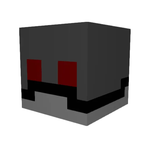 Ex_Rage Minecraft avatar head, 3D render