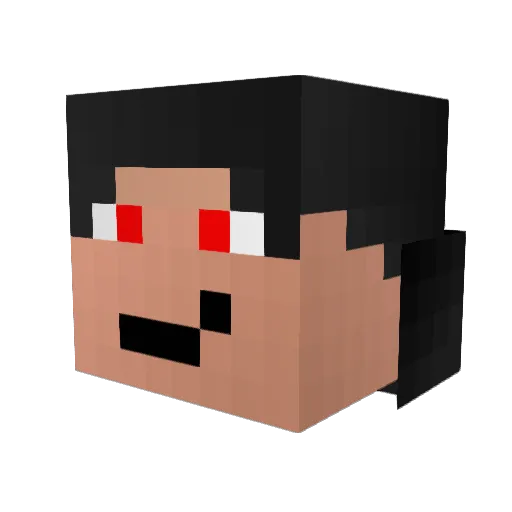 Ex_RaiN Minecraft avatar head, 3D render