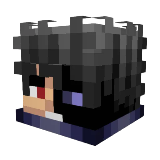 ExaSaS Minecraft avatar head, 3D render