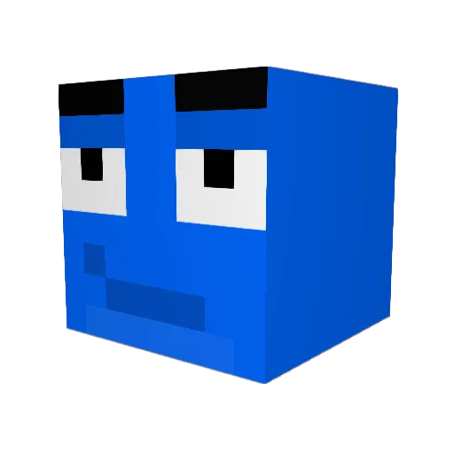 Exab Minecraft avatar head, 3D render