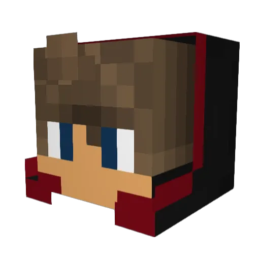 ExacTR3X Minecraft avatar head, 3D render