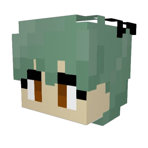 ExactlySquirrel Minecraft avatar head, 3D render