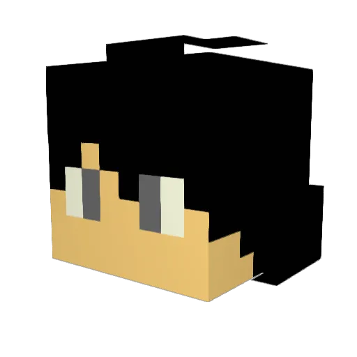 Exahu Minecraft avatar head, 3D render