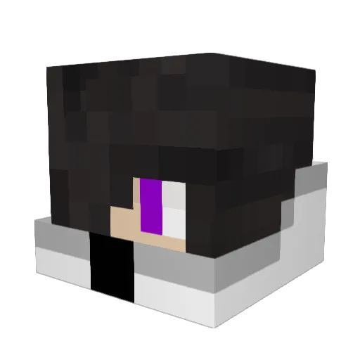 Exai_ Minecraft avatar head, 3D render