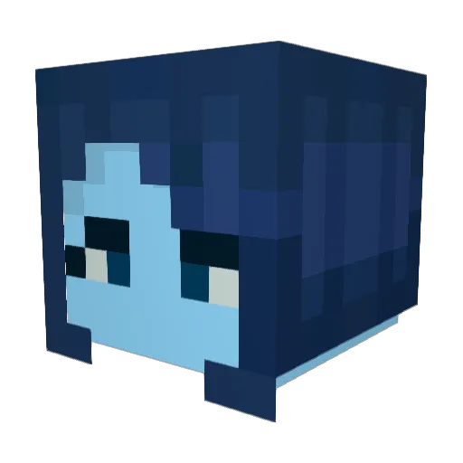 Exaltous Minecraft avatar head, 3D render