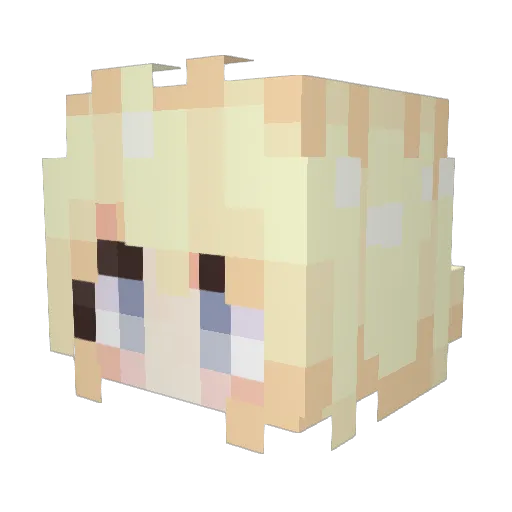 Example Minecraft avatar head, 3D render
