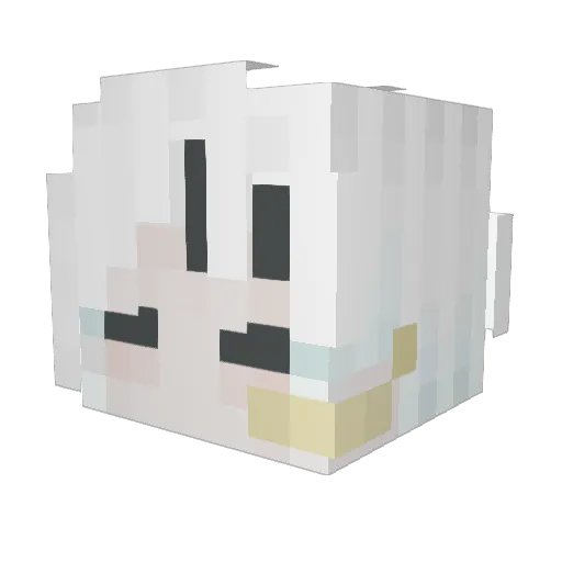 ExampleNote Minecraft avatar head, 3D render