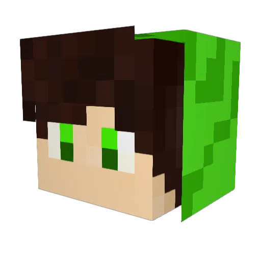 Exander_Game Minecraft avatar head, 3D render
