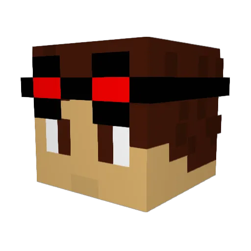 Exanimalus Minecraft avatar head, 3D render