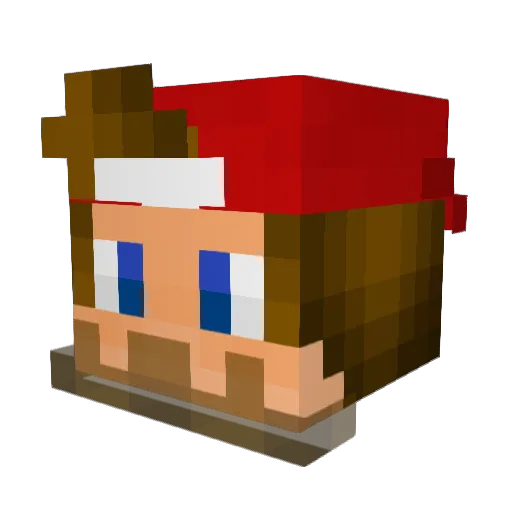 Exannger Minecraft avatar head, 3D render