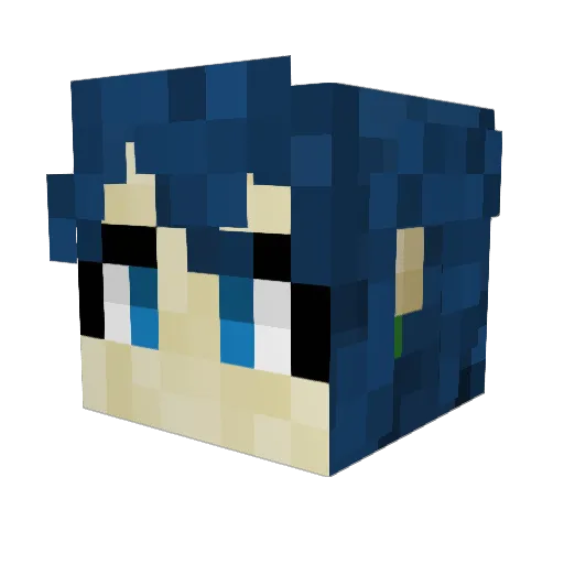 ExarZero Minecraft avatar head, 3D render