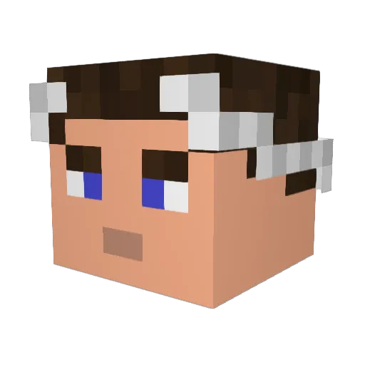 Exarchus Minecraft avatar head, 3D render