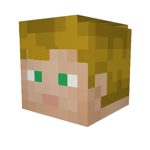Exarko Minecraft avatar head, 3D render