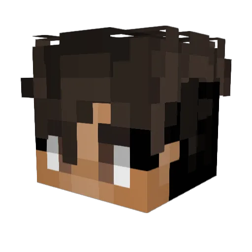 Exault Minecraft avatar head, 3D render