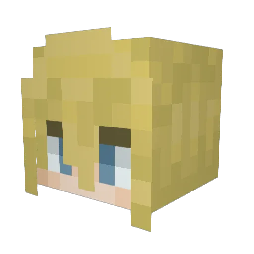 Exaviary Minecraft avatar head, 3D render
