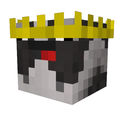 Excalin Minecraft avatar head, 3D render