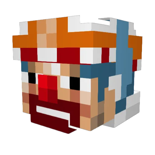 Excaloon Minecraft avatar head, 3D render