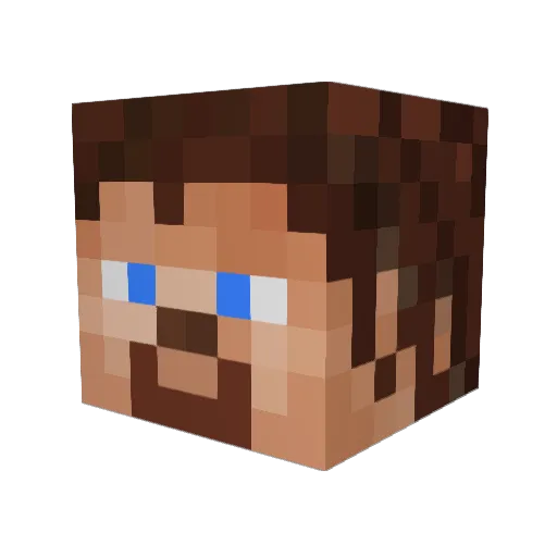 Excavator9 Minecraft avatar head, 3D render