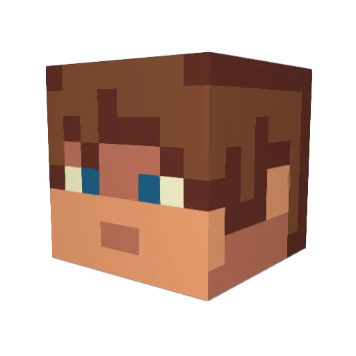 Excel137 Minecraft avatar head, 3D render