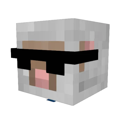 Excel96 Minecraft avatar head, 3D render