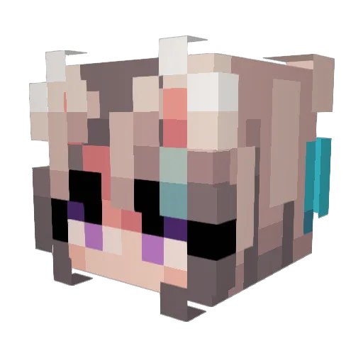 ExcelPower Minecraft avatar head, 3D render
