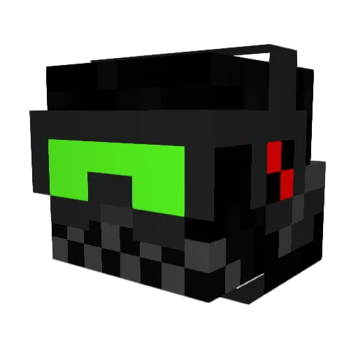 Excel_Miner Minecraft avatar head, 3D render