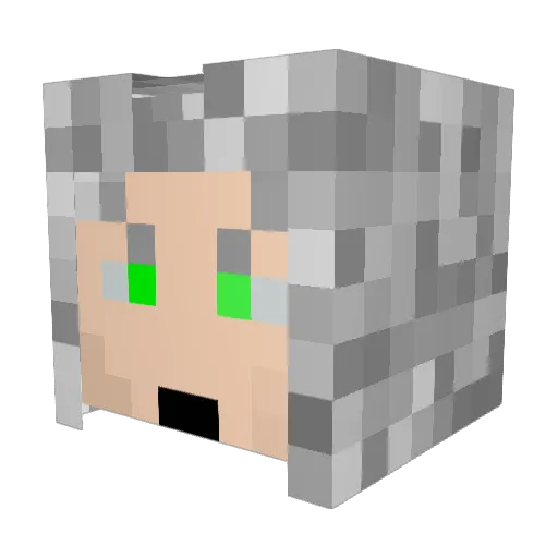 Excelede Minecraft avatar head, 3D render