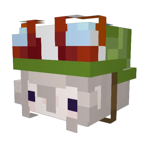 Exceli Minecraft avatar head, 3D render