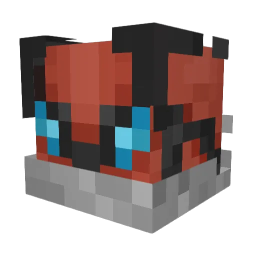 Excelion Minecraft avatar head, 3D render