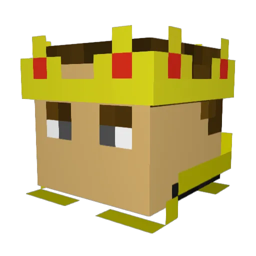 Excellarate Minecraft avatar head, 3D render
