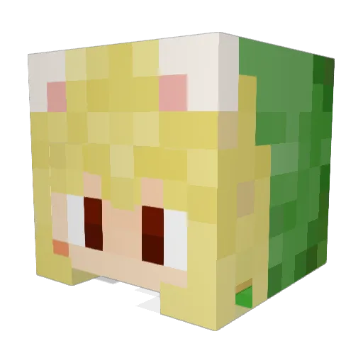 Excellent030 Minecraft avatar head, 3D render