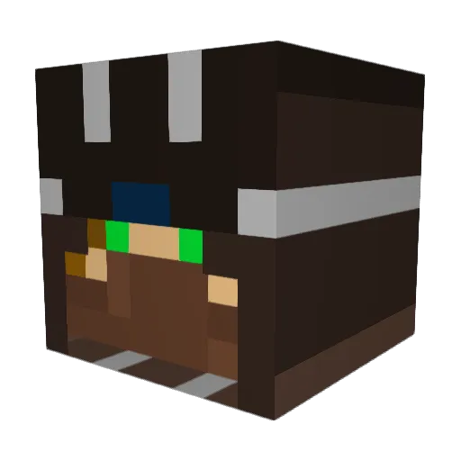 Excellomaniac Minecraft avatar head, 3D render