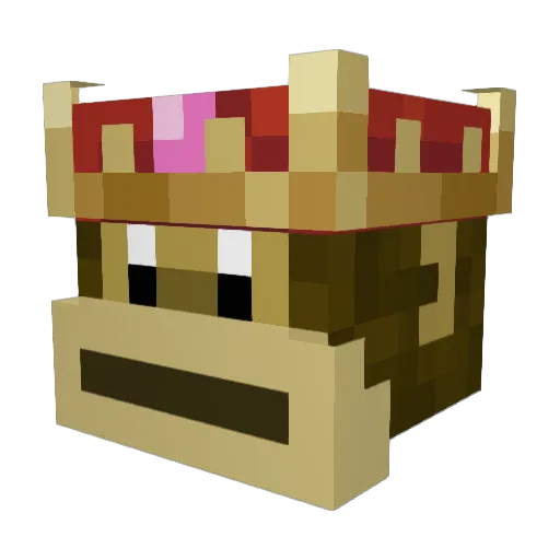 Excepshional Minecraft avatar head, 3D render