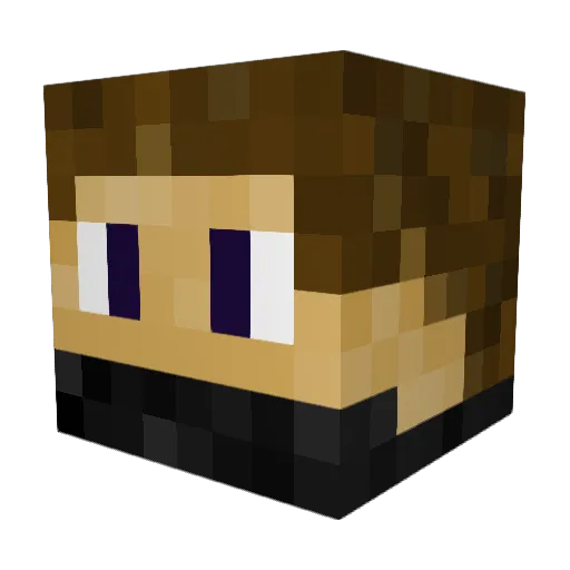 Excepticus Minecraft avatar head, 3D render