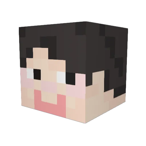 Exception_Z Minecraft avatar head, 3D render