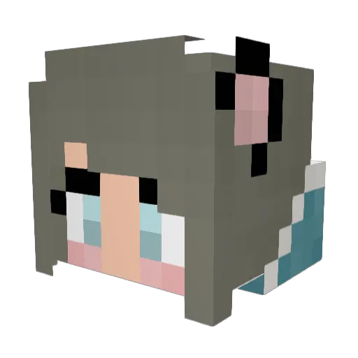 Exceptionxx Minecraft avatar head, 3D render