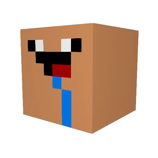 Excipion Minecraft avatar head, 3D render