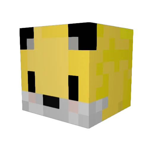 ExclipzMoon Minecraft avatar head, 3D render