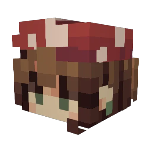 ExcludedAbyss Minecraft avatar head, 3D render