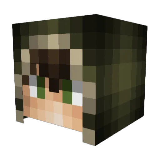 Excold Minecraft avatar head, 3D render