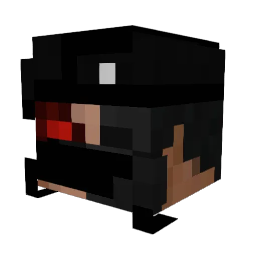 Excptional Minecraft avatar head, 3D render