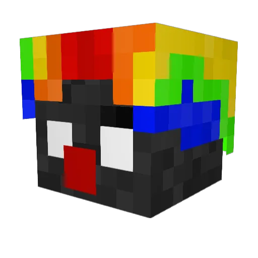 Excri Minecraft avatar head, 3D render