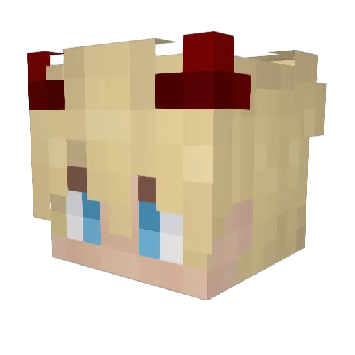 Excsi Minecraft avatar head, 3D render