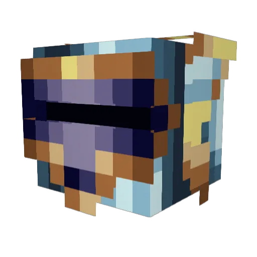 Exdeathh Minecraft avatar head, 3D render