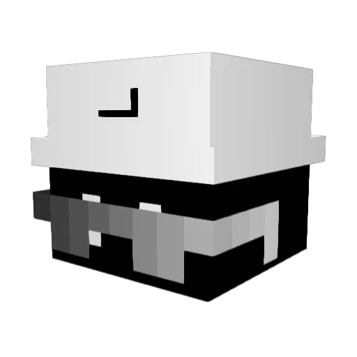 Exdo_ Minecraft avatar head, 3D render