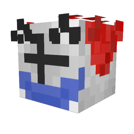 ExeLau Minecraft avatar head, 3D render