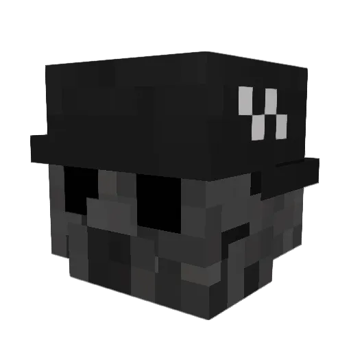 Executioner_01 Minecraft avatar head, 3D render