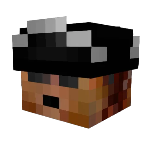 ExecutiveBanana Minecraft avatar head, 3D render